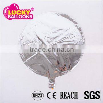 China Balloon Wholesaler EN71 Approved 18'' Round Silver Solid Foil Balloon photo-2