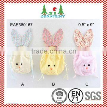 Burlap easter bag with bunny ears