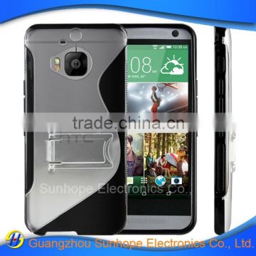 tpu pc case with stand for htc one M9 Plus M9 et