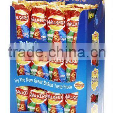 pop corrugated snacks display/food display snack/snack display racks