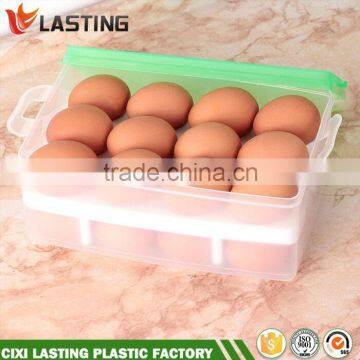 2 Layers Plastic Egg Storage Box Egg Tray Egg Storage Container photo-2