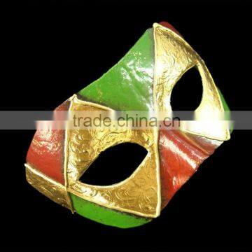 Golden Half Face Mask for Masquerade Carnival Mask, PVC Mask