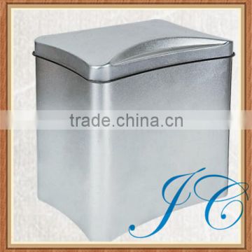 Special shape thin metal blank tea tin box with custom design