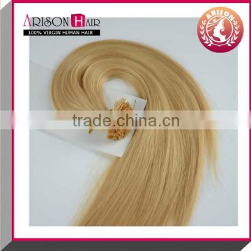 Factory 100 cheap remy u tip hair extension wholesale