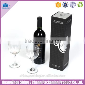 2016 hot sell custom color printing folding cardboard wine box