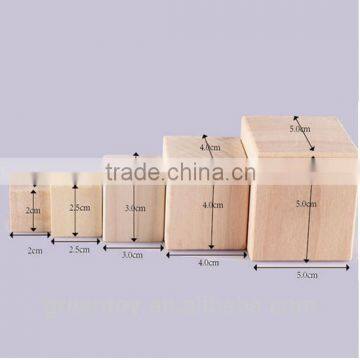 Blank Plain Wooden Blocks Made of Natural Hardwood, for Small and Large Diy Projects