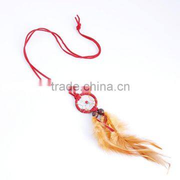 2016 Latest Design Fashion Wooden Beads Native American Feather Dream Catcher Necklace Wholesale photo-4