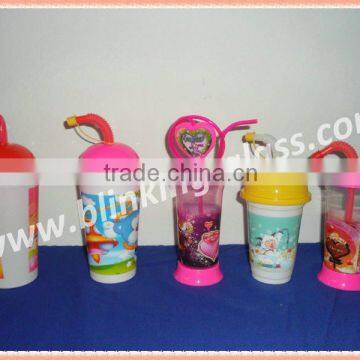 plastic straw cup - 650ml