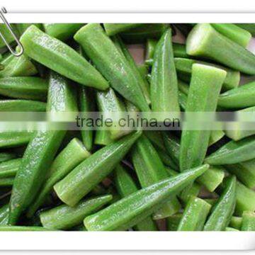 Green food Frozen okra in fresh okra