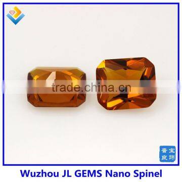 Synthetic Citrine M Orange Color Nano Spinel Octagon Shape Nano Spinel Gem Stone photo-4