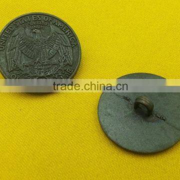 Fancy Metal Shank Button With Owl Logo For Jacket -- MJ1315 photo-3