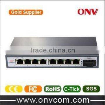 9 Port Ethernet PoE switch 48v with 1 Fiber Port (IEEE802.3af )