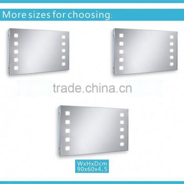 china supplier frameless T5 hotel badroom backlit mirror