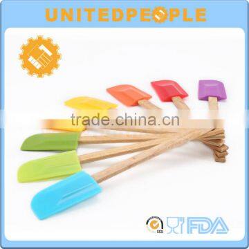 Colorful Wooden Handle Silicone Spatula