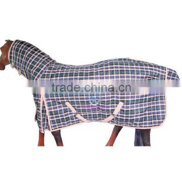 Stable Combo Rug 1200D B.Green/Beige/Navy/Blk 200 GSM