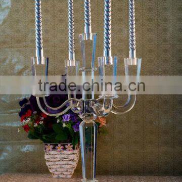 Crystal candleabra centerpieces