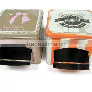 Tin cans with open tray,tinplate Meterial with CMYK printing