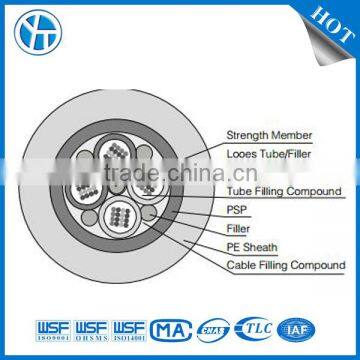 stranded loose tube fibre ribbon cable with aluminum tape GYDTA