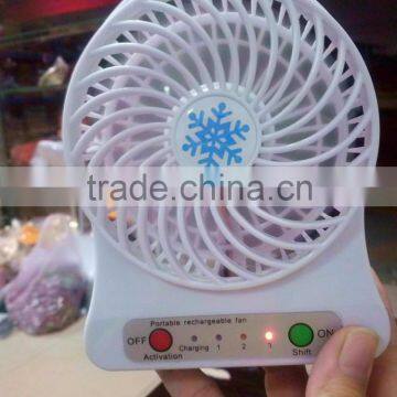portable mini fan with 1200W battery and USB connector