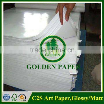 100% wood pulp coated art paper