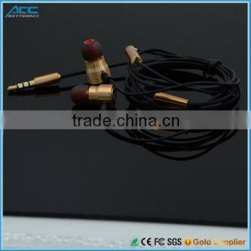 Hot Selling Deep Bass Gold Metal Earphones With Mic Good Quality Earphone photo-5