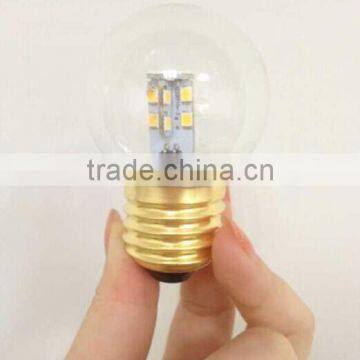 vintage Edison type LED light source SMD LED bulb G45 1W E27 brass base