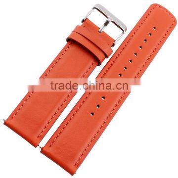 2015 New Style 22mm Black Orange Pink Leather Watch Strap Wholesale 3pcs photo-2