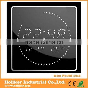 square digital led wall clock