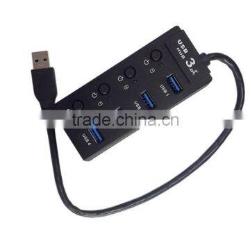 3.0 High Speed Computer 4 Port Usb Hub With Power Switch photo-2