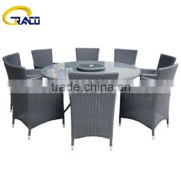 Granco KAL953 round table and chair set rattan dining set wicker