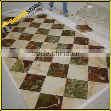 30x30cm polished white green onyx tile, expensive natural onyx floor tiles