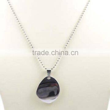 High Polished Stainless Steel Guitar Pick Pendant Necklace