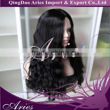 Glueless Peruvian Virgin Human Hair Full Lace Wig Body Wave