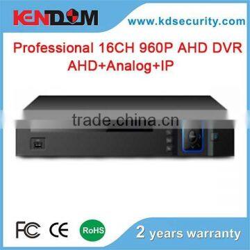 Kendom Professional P2P Cloud function 16CH AHD DVR Hybrid:8ch AHD+8ch IP/Analog dvr h 264