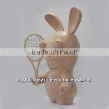 Polyresin small rabbit figurine,Animal Bobble head