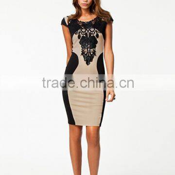 fashion lace embroidery sexy dress formal dress evening dress