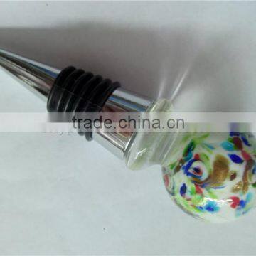 Popular Colorful Glass Ball Shape Bottle Wine Stopper photo-3