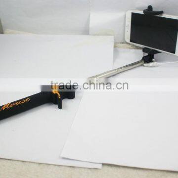 New Monopod Selfi Extendable Selfie Stick 3.5mm Wired With Holder Cartoon Design For Samsung Iphone 6 Self Monopod photo-2