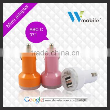 Micro Auto Universal Dual USB Car Charger 2 ports 5V 2A