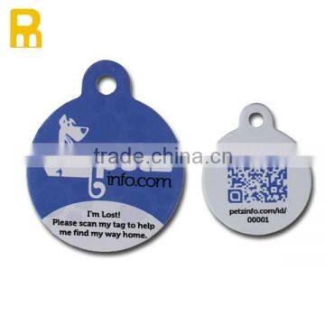 Custom QR code/ ID printing dog tags/pet tags