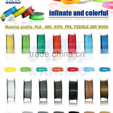 mult-color ABS/PLA Plastic filaments Material for 3dprinting