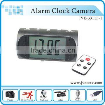 Mini table clock camera,motion detection clock dvr for home security 1280*960 table clock hidden camera JVE-3311F-1