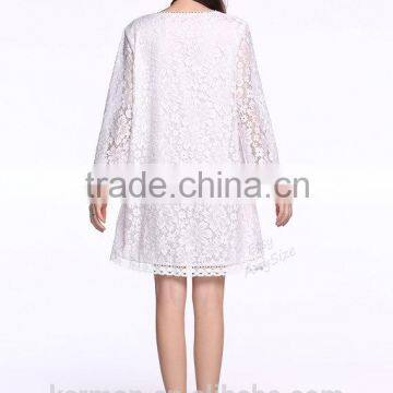 Any Size Delicate Lace Loose Dress Casual Dress Plus Size Dress photo-5