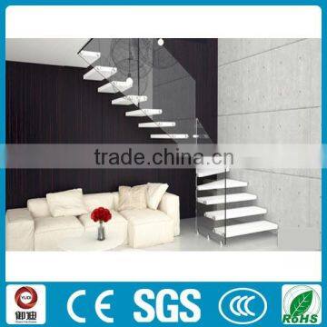 Stainless Steel Floating Wood Tread Stairway Loft Stairway photo-3