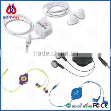 retractable case earphone earbuds wholesale