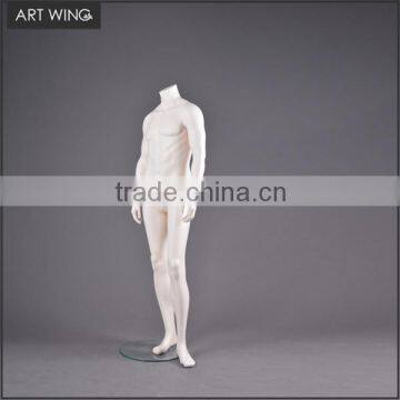 full body dressmaker gray sitting man mannequin without head