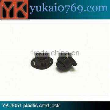 Black Round 1 Hole Lock Stopper Toggle Cord Locks Drawstring Stops photo-2