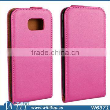 Magnetic Vertical Style Magnetic Flip Genuine Leather Case for Samsung Galaxy S6 G9200 photo-4