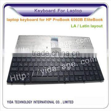 Original Latin laptop keyboard for HP ProBook 6560B EliteBook black