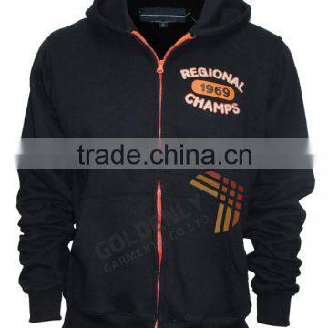 CVC 60/40 men's custom yarn dye fleece jacket hot sale in 2015